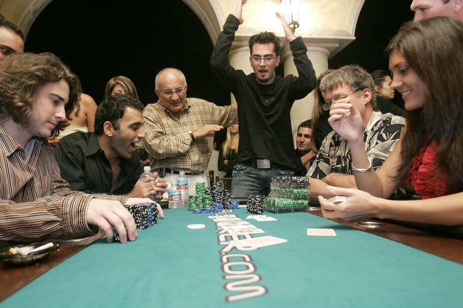 Antonio Esfandiari during celebrity poker tournament 