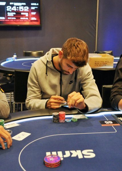 gerard pique professional soccer player during sits at poker table