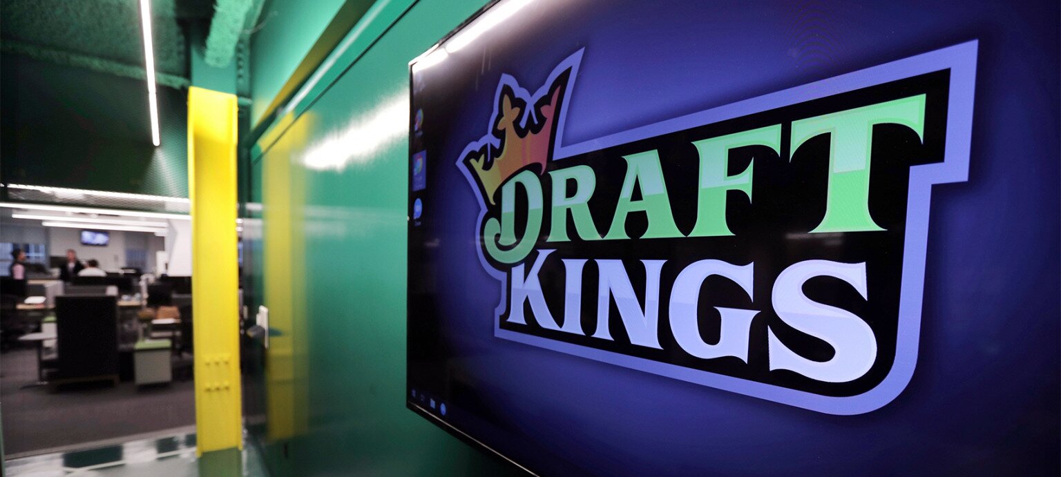 draftkings logo on office wall