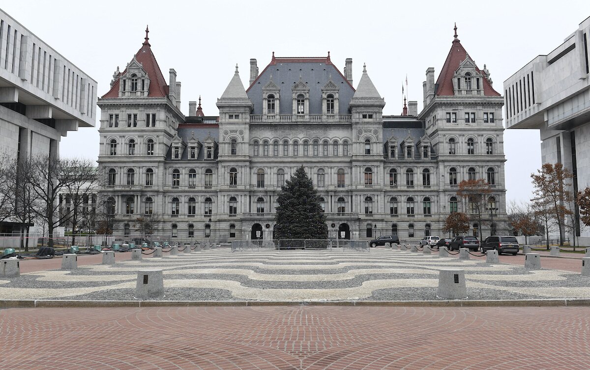 Exterior view of the New York state Capitol