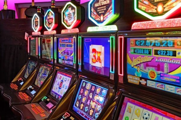 row of gambling machines